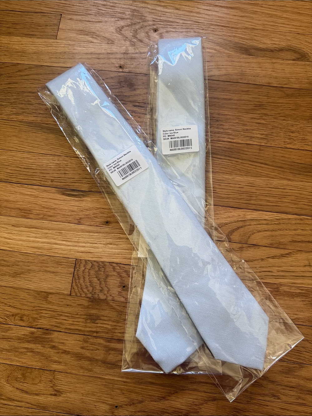 Birdy Grey Ice Blue Simon Necktie Ties (x2)